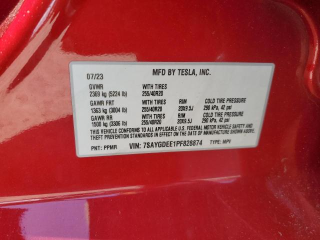 2023 TESLA MODEL Y - 7SAYGDEE1PF828874