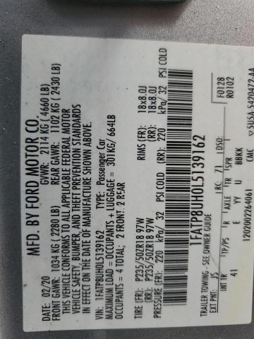2020 FORD MUSTANG - 1FATP8UH0L5139162
