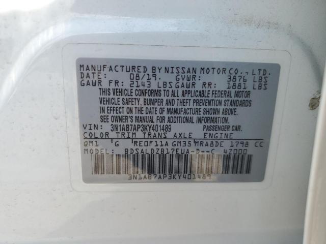 2019 NISSAN SENTRA S - 3N1AB7AP3KY401489