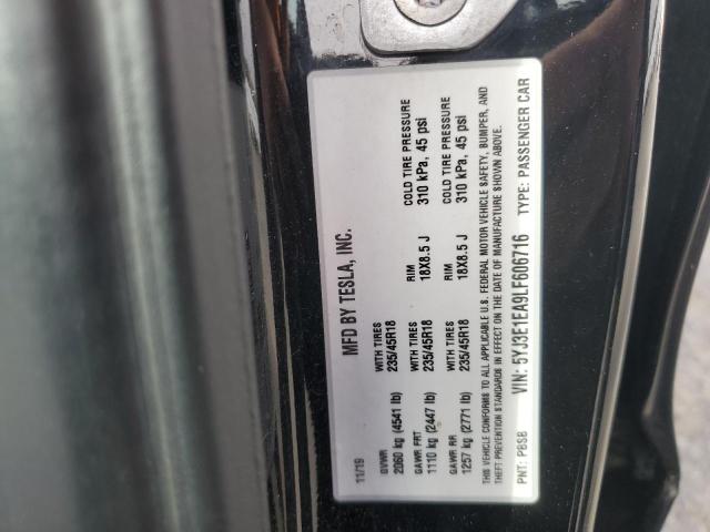 2020 TESLA MODEL 3 - 5YJ3E1EA9LF606716
