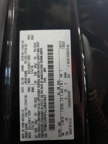 2020 FORD ESCAPE S 1FMCU0F61LUB41827