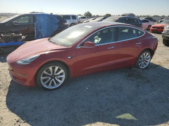 TESLA MODEL 3 2018 red  electric 5YJ3E1EA6JF061510 photo #1