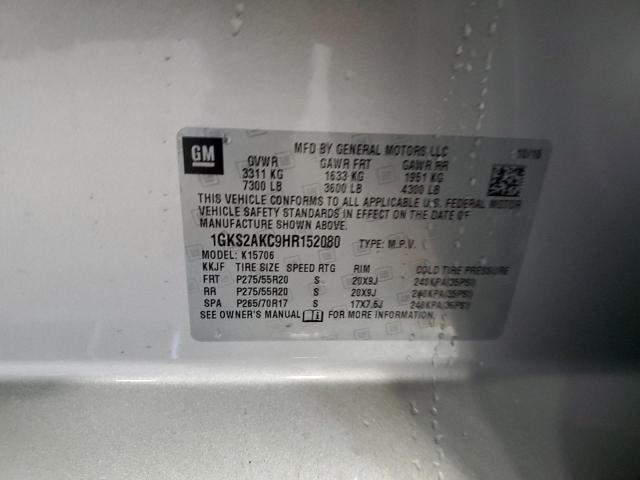2017 GMC YUKON SLE 1GKS2AKC9HR152080
