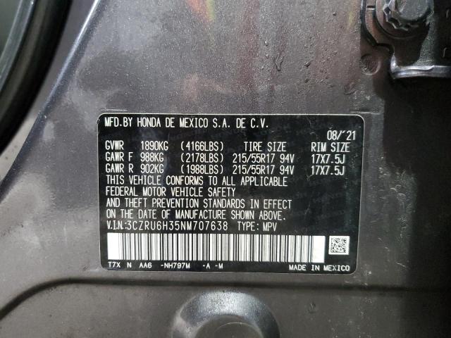 2022 HONDA HR-V LX - 3CZRU6H35NM707638