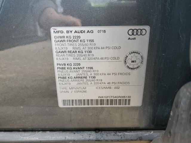 2016 AUDI Q3 PRESTIG WA1GFCFS4GR005130