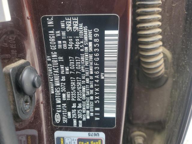 2015 KIA SORENTO LX 5XYKT4A63FG635890