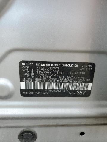 2021 MITSUBISHI OUTLANDER - JA4ARUAU0MU018980
