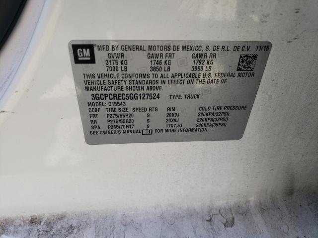 2016 CHEVROLET SILVERADO - 3GCPCREC5GG127524