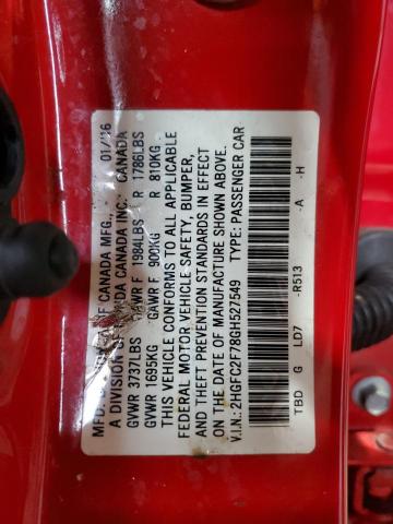 2016 HONDA CIVIC EX 2HGFC2F78GH527549