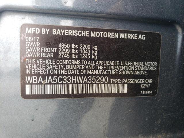2017 BMW 530 I WBAJA5C33HWA35290
