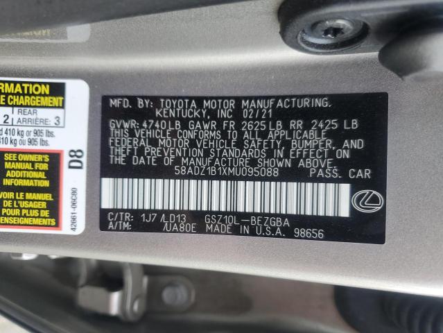 2021 LEXUS ES 350 BAS - 58ADZ1B1XMU095088