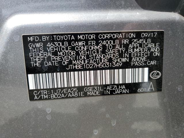 2017 LEXUS IS 350 JTHBE1D27H5031349