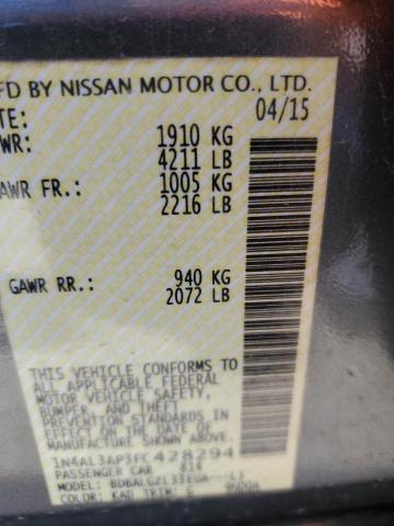 2015 NISSAN ALTIMA 2.5 - 1N4AL3AP3FC428294
