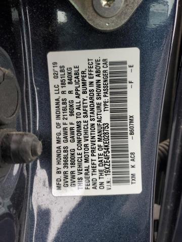 2019 HONDA INSIGHT EX 19XZE4F54KE028753