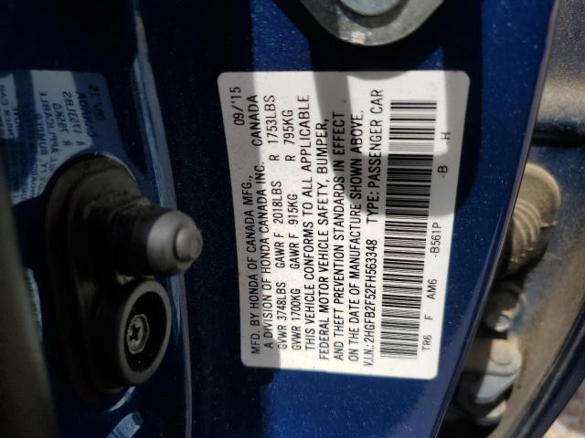 2015 HONDA CIVIC LX - 2HGFB2F52FH563348