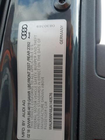 2018 AUDI A4 PREMIUM - WAUKMAF48JA140576