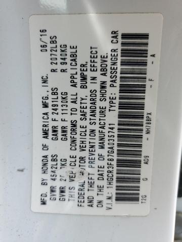 2016 HONDA ACCORD EXL - 1HGCR3F87GA035741