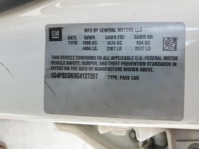 2016 BUICK VERANO - 1G4PS5SK0G4127267