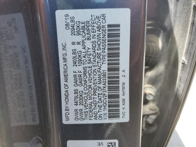 2019 HONDA ACCORD SPO - 1HGCV2F37KA033801