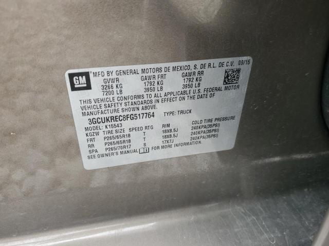 2015 CHEVROLET SILVERADO - 3GCUKREC8FG517764
