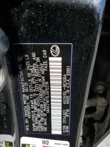 2020 LEXUS ES 300H LU 58AE21B11LU012218