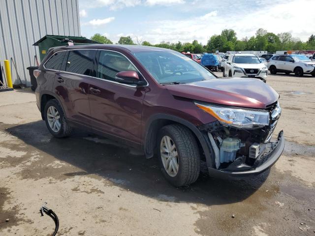 Vin: 5tdbkrfh7fs117973, lot: 58631385, toyota highlander le 20154