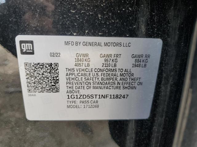 2022 CHEVROLET MALIBU LT - 1G1ZD5ST1NF118247
