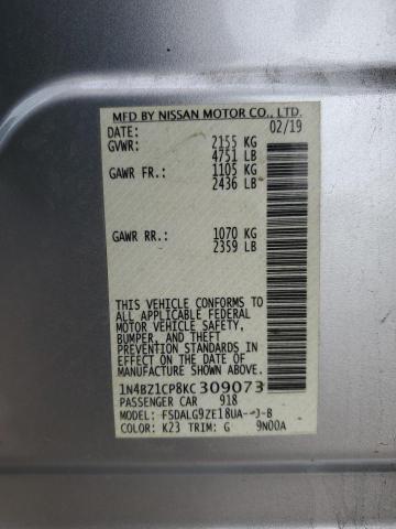 2019 NISSAN LEAF S PLU 1N4BZ1CP8KC309073