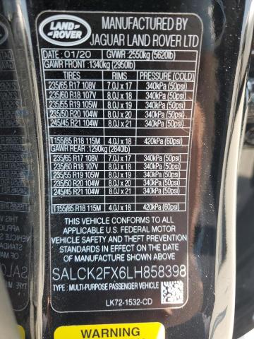 2020 LAND ROVER DISCOVERY SALCK2FX6LH858398