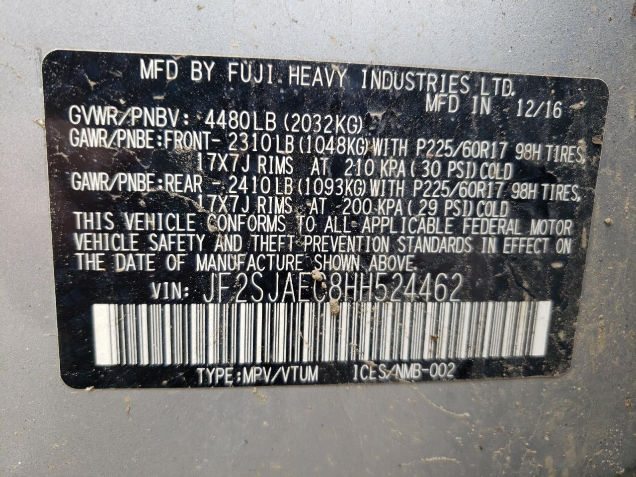 SUBARU FORESTER 2.5I PREMIUM