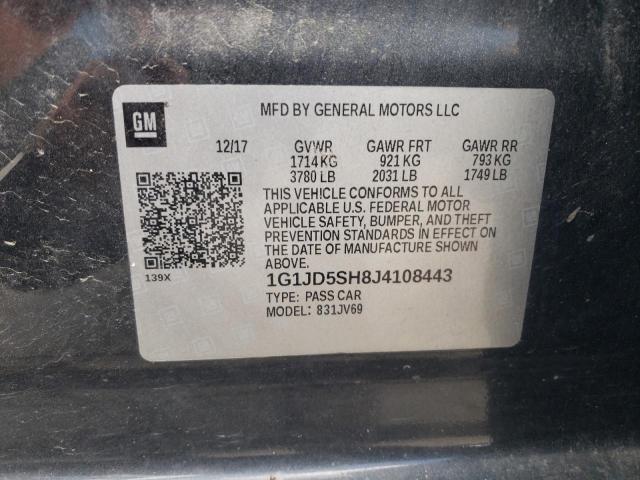 2018 CHEVROLET SONIC LT 1G1JD5SH8J4108443