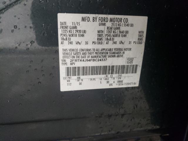 2015 FORD EDGE SEL - 2FMTK4J94FBC24337