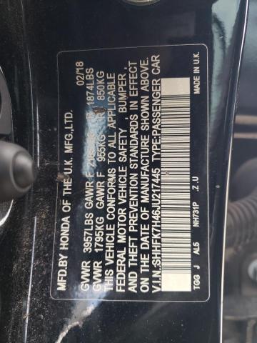 2018 HONDA CIVIC SPOR - SHHFK7H46JU217445
