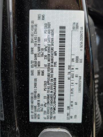 2022 FORD ESCAPE SEL - 1FMCU9H62NUA69038