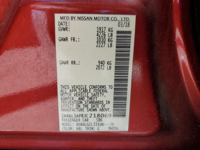 2018 NISSAN ALTIMA 2.5 - 1N4AL3AP8JC218069