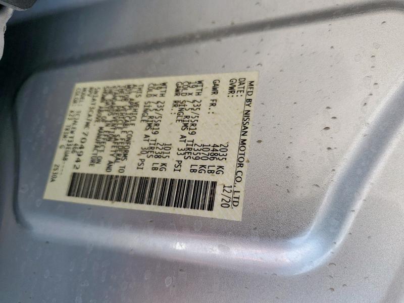 2021 NISSAN ROGUE SL 5N1AT3CA7MC704942