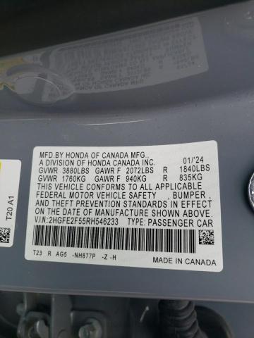 2024 HONDA CIVIC SPOR - 2HGFE2F55RH546233