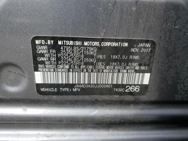 2018 MITSUBISHI OUTLANDER JA4AD3A30JJ000461