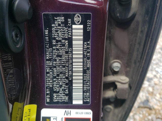 2016 TOYOTA AVALON XLE - 4T1BK1EB7GU196715