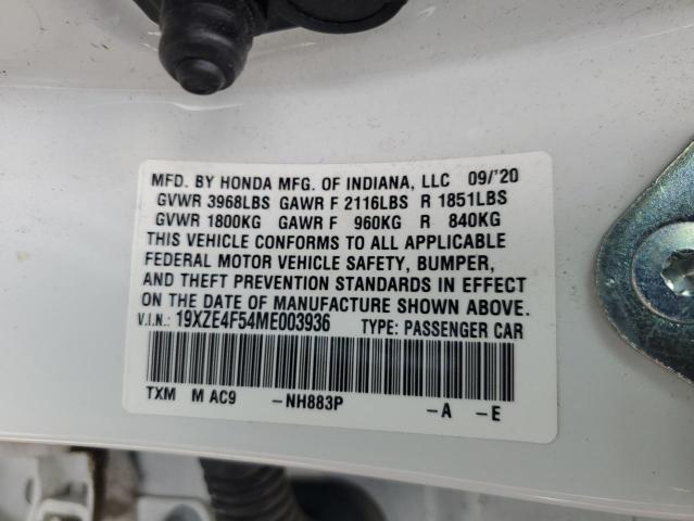 2021 HONDA INSIGHT EX - 19XZE4F54ME003936