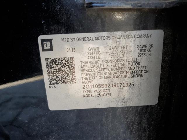 2018 CHEVROLET IMPALA LT 2G1105S32J9171325