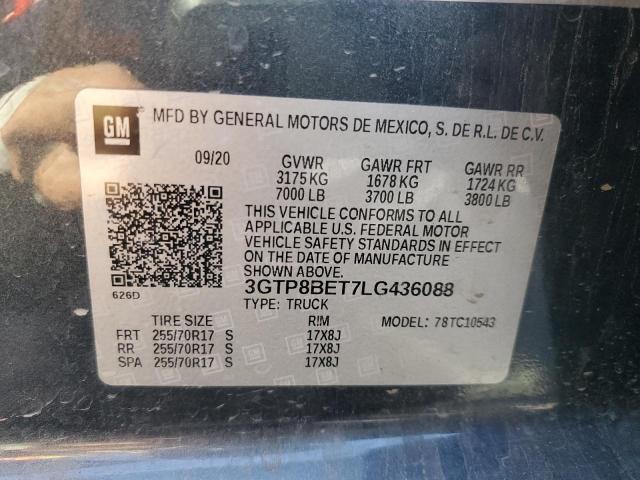 2020 GMC SIERRA C15 3GTP8BET7LG436088