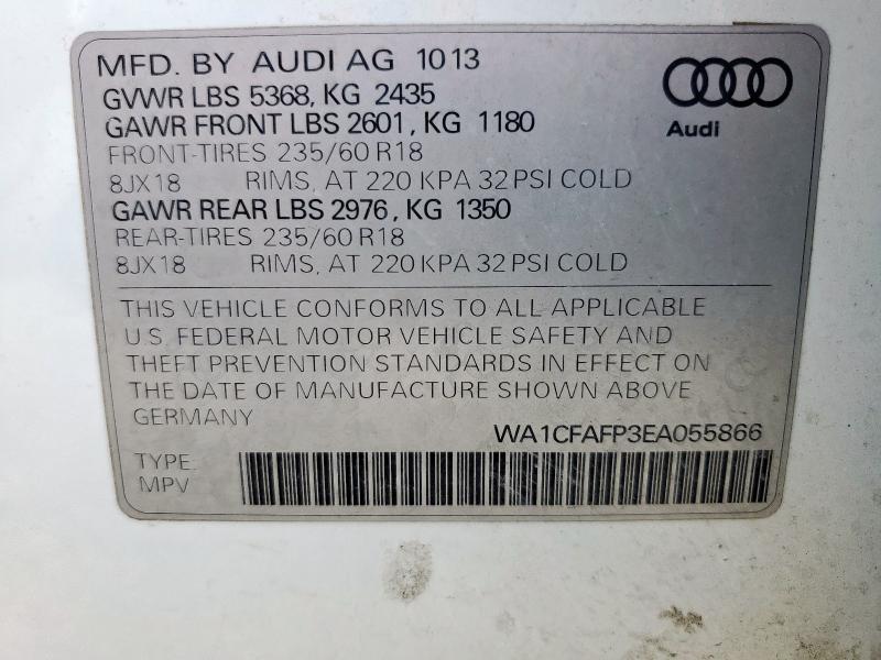 2014 AUDI Q5 PREMIUM - WA1CFAFP3EA055866