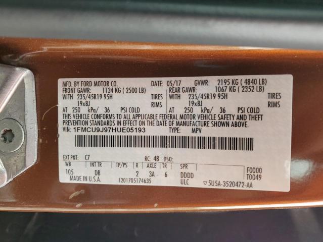 2017 FORD ESCAPE TIT - 1FMCU9J97HUE05193