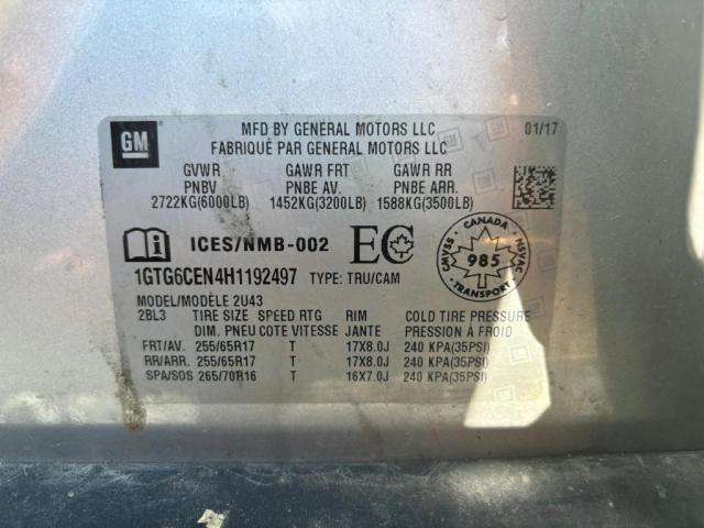 2017 GMC CANYON SLE - 1GTG6CEN4H1192497