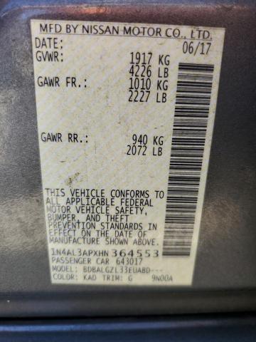 2017 NISSAN ALTIMA 2.5 - 1N4AL3APXHN364553