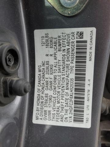 2020 HONDA CIVIC LX - 2HGFC2F6XLH525335