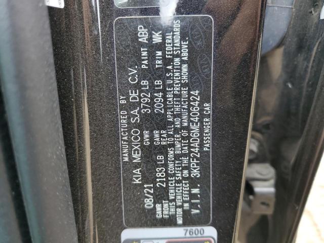 2021 KIA FORTE FE - 3KPF24AD6ME406424