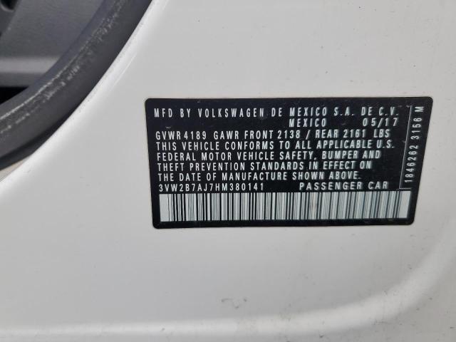 2017 VOLKSWAGEN JETTA S - 3VW2B7AJ7HM380141