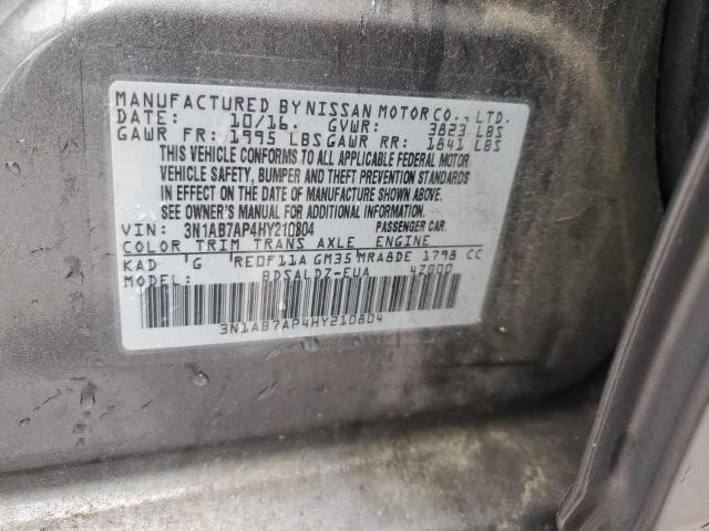 2017 NISSAN SENTRA S - 3N1AB7AP4HY210804